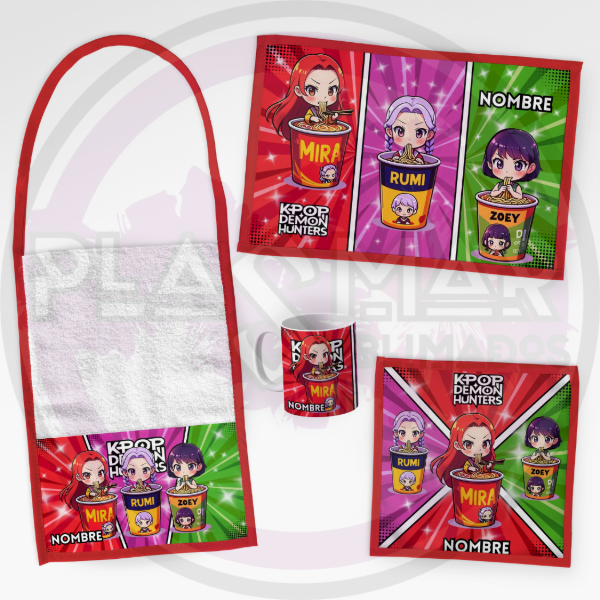 Producto - Plantilla editable set de jardin Kpop demon hunters