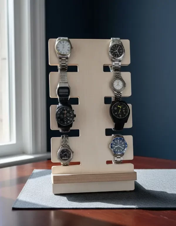 Producto - Porta Relojes Soporte Expositor Madera - 8 Relojes - 7
