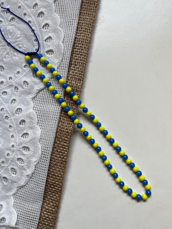 Producto - Collar azul y amarillo