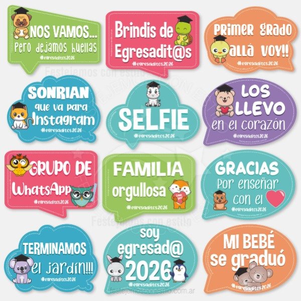 Producto - Photo Props Imprimible Egresaditos Jardín - 2
