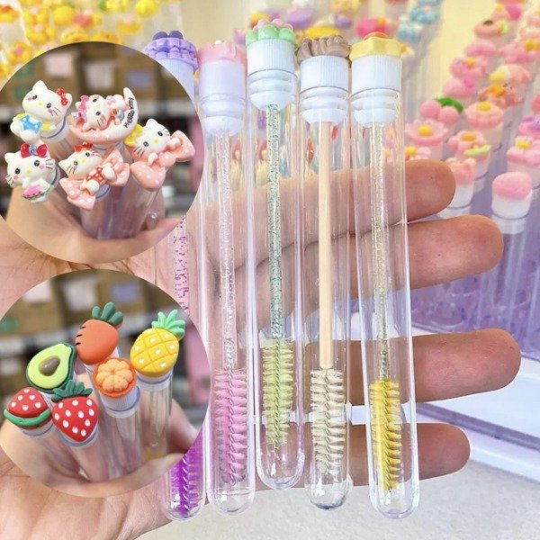 Producto - Cepillos para Cejas y Pestañas en Tubito Kawaii x12un. CS