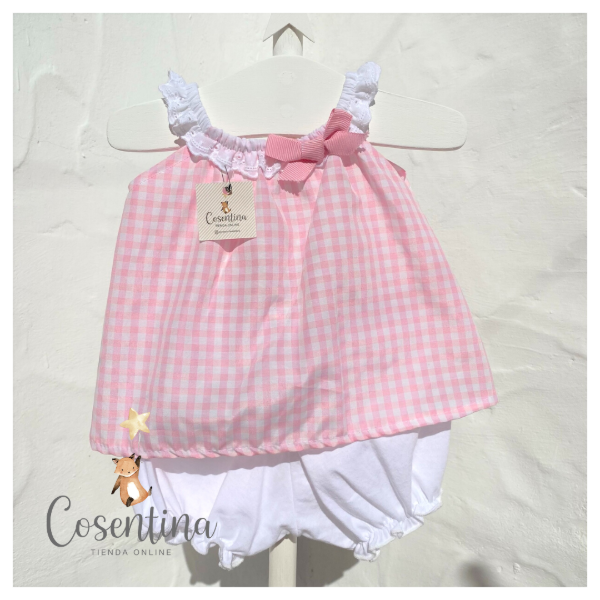 Producto - Conjunto Blusita: Pink Cuadrille