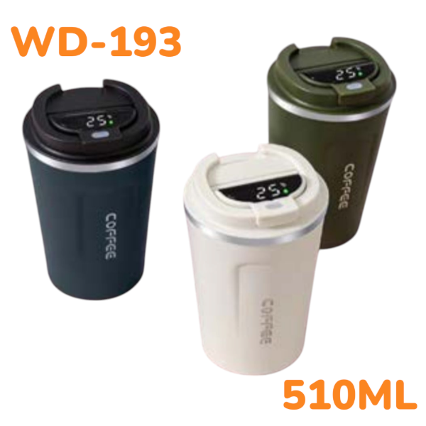 Producto - Vaso Térmico Acero 510ML Con Temperatura Táctil Coffee WD193