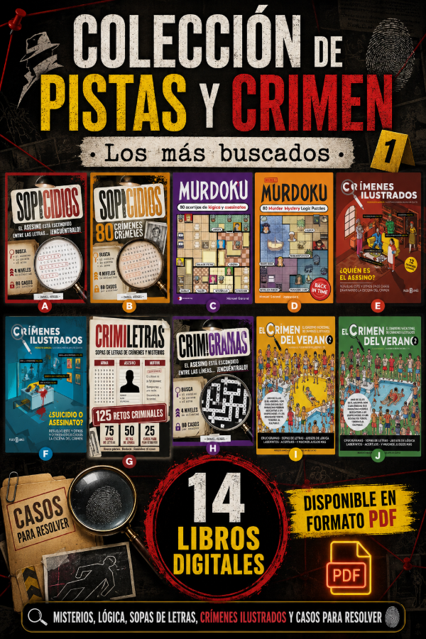 Producto - COLECCIÓN PISTAS Y CRIMEN LOS MAS BUSCADOS