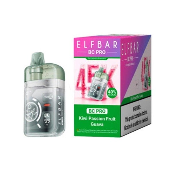 Producto - (POD DESCARTABLE) ELFBAR 45K BC PRO - KIWI PASSION FRUIT GUAVA