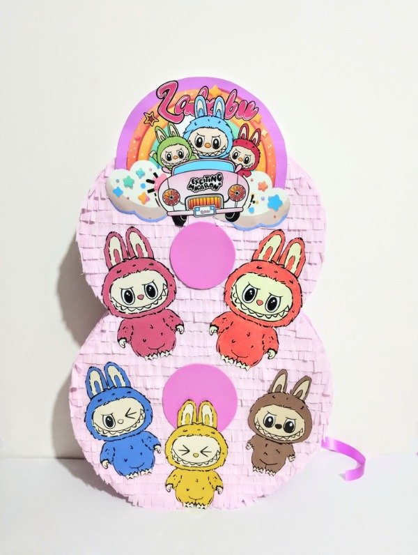 Producto - Piñata labubu forma numero