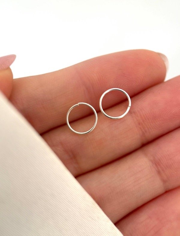 Producto - Piercing argolla plata lisa 8 mm