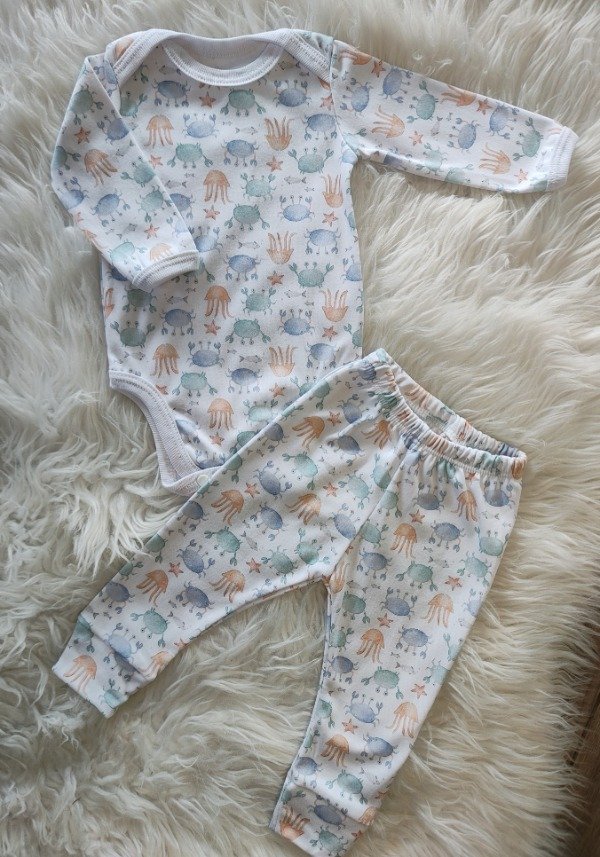 Producto - Conjunto MAR MÁGICO cangrejos body mangas largas