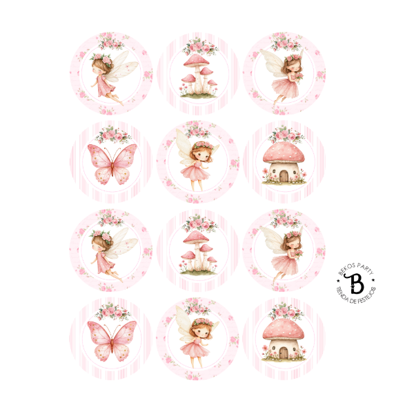 Producto - Stickers x 12 Haditas Rosa