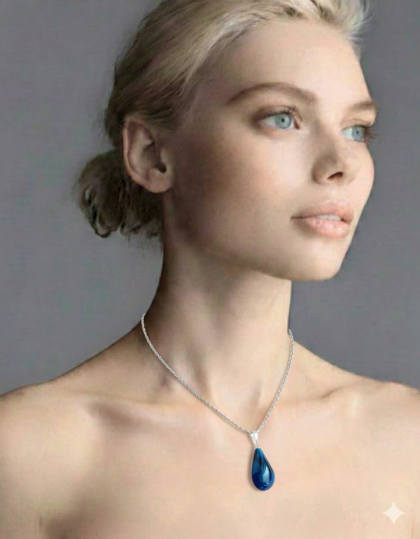 Producto - Jade azul colgante