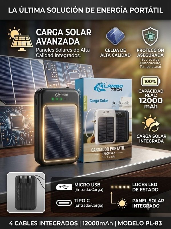 Producto - Cargador solar Lambo Tech