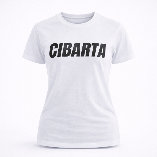 Producto - Remera Mujer Deportiva emblema Cibarta Blanca algodón