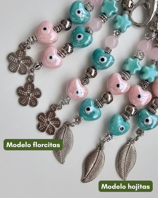 Producto - Llavero protector - Modelo verde y rosa - 1