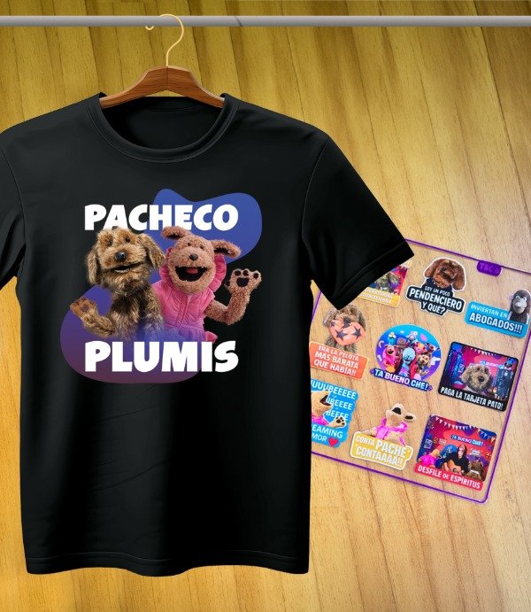 Producto - Combo: Remera a elección + Plancha de Stickers Chicos
