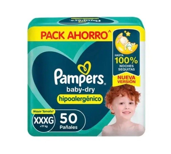 Producto - Pañales Pampers Baby Dry XXXG 50u.
