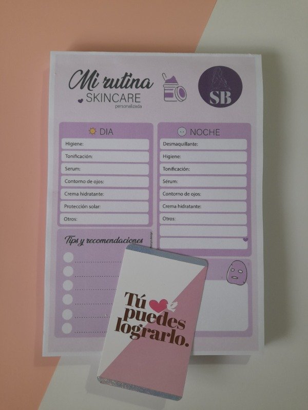 Producto - Talonario rutina Skincare