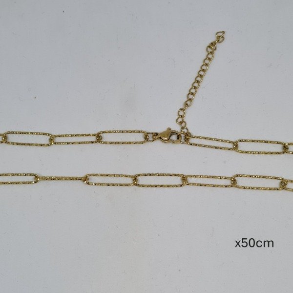 Producto - Cadena acero dorado x50