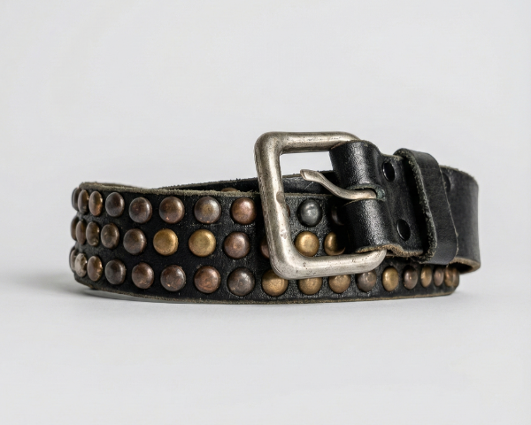 Producto - Cinto Negro con Tachas Doradas