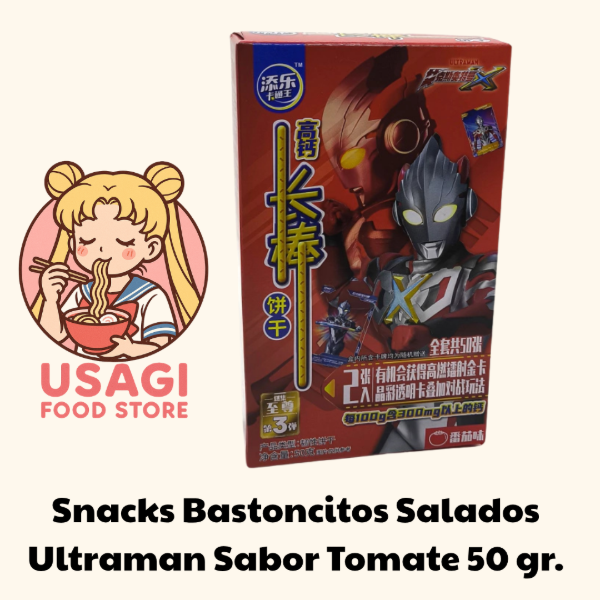 Producto - Snacks Bastoncitos Salados Ultraman Sabor Tomate 50 gr.