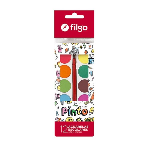 Producto - Acuarela escolar Filgo Pinto x 12
