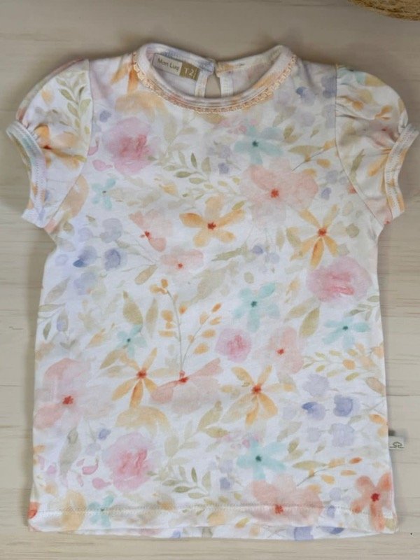 Producto - Remera Nena Flores Rosa