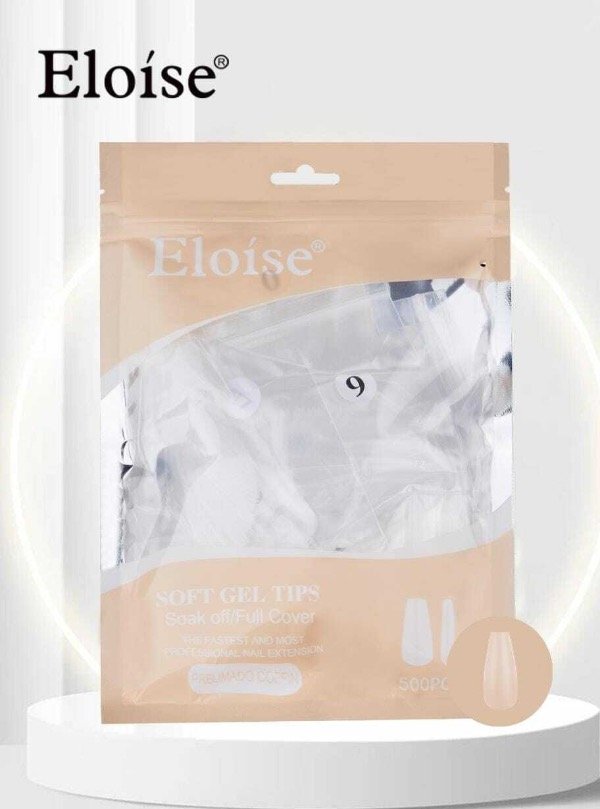 Producto - TIPS SOFT GEL ELOISE BOLSA X 500U COFFIN PRE LIMADOS