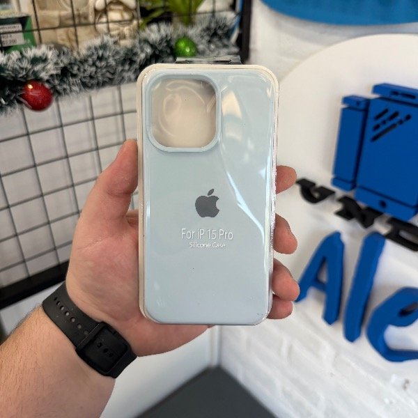 Producto - Silicone Case Celeste Pasetel - iPhone 15 Pro