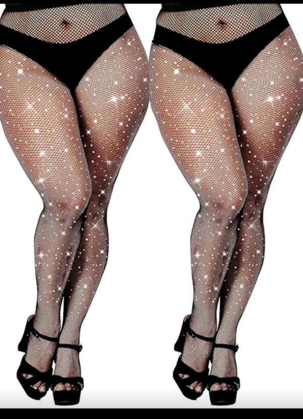 Producto - Medias de red enteriza con brillo 36 a 48/50