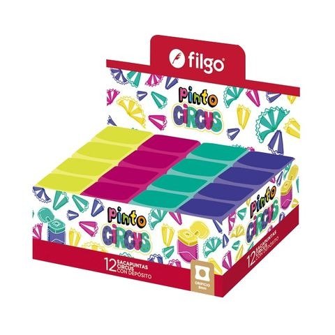 Producto - SACAPUNTAS CON DEPOSITO CIRCUS CAJA X12 UNIDADES FILGO - SHCIRCUS