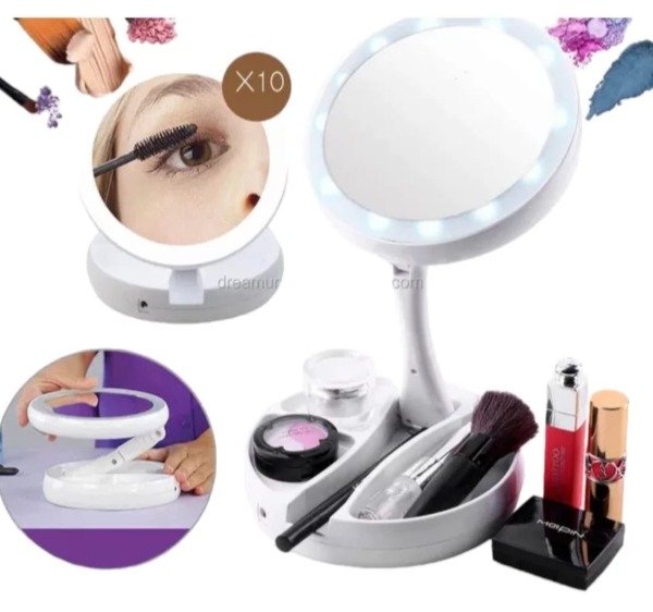 Producto - Espejo de Maquillaje con Luz LED y Aumento