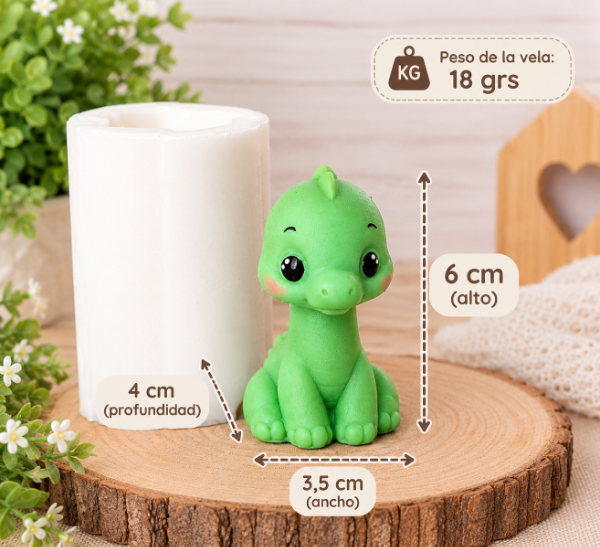Producto - Molde silicona dino cuello largo - 1
