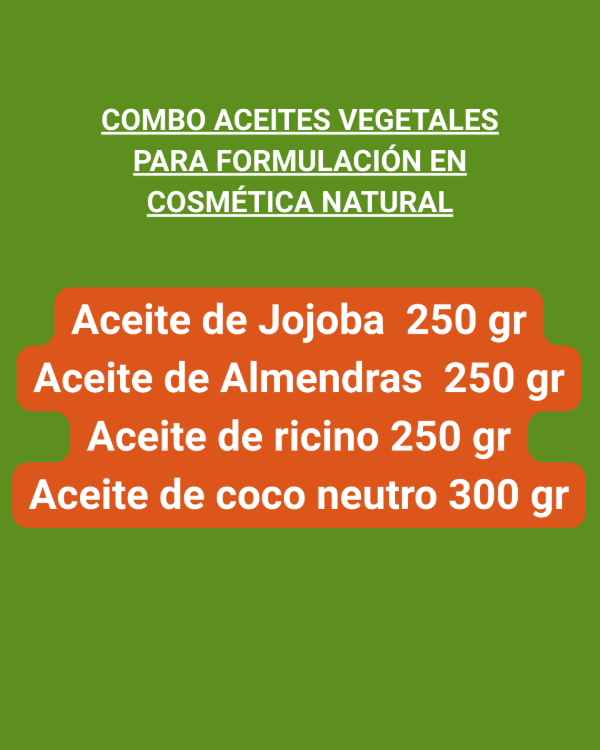 Producto - Cuarteto de aceites vegetales para formulación