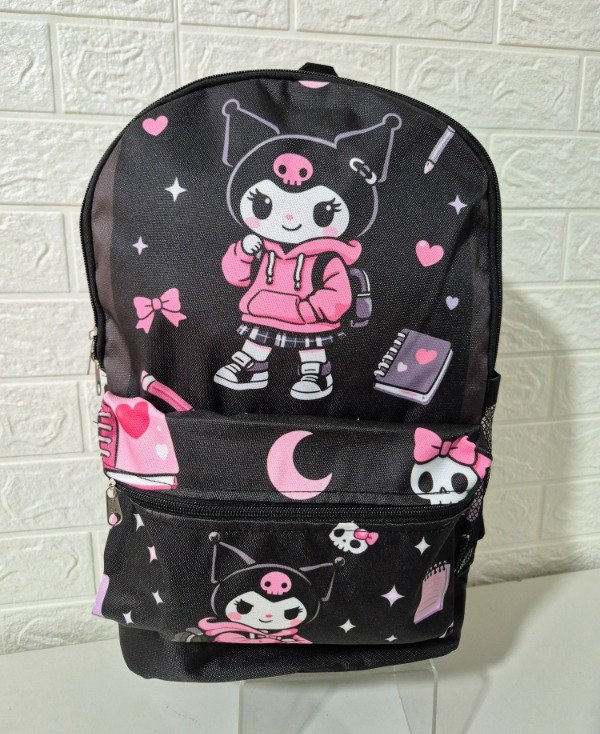 Producto - Mochila Kuromi negra 40 x 30 x 13 cm ESCOLAR
