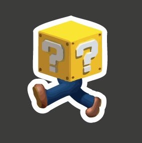 Producto - Mario bros, caja dorada caminando 55