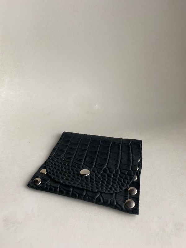 Producto - Tabaquera cuero croco negro - 4