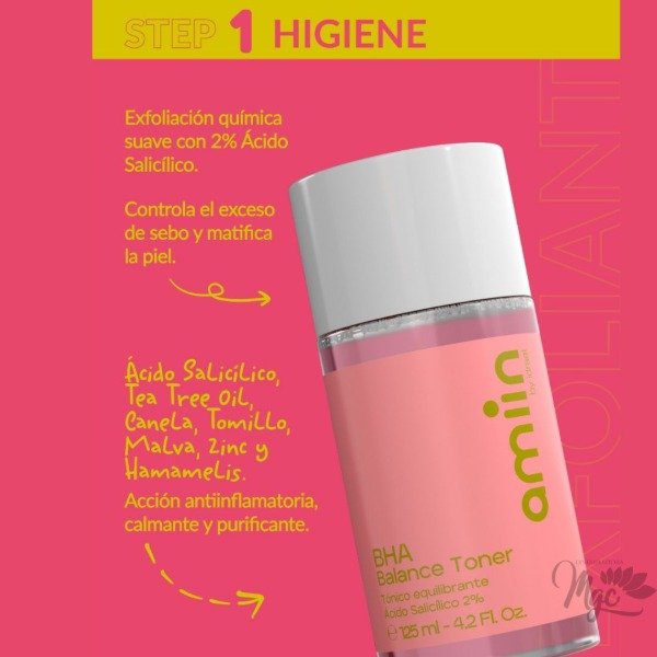 Producto - PASO 1 HIGIENE Tónico Renovador con Acido Salicílico BHA BALANCE TONER 125ml