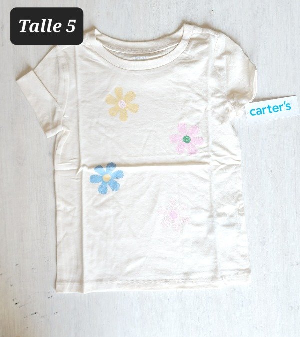 Remera manga corta carters talle 5 flores — imagen 2