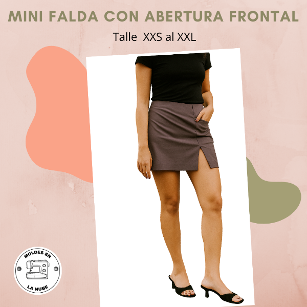 Producto - Mini falda con Abertura Frontal
