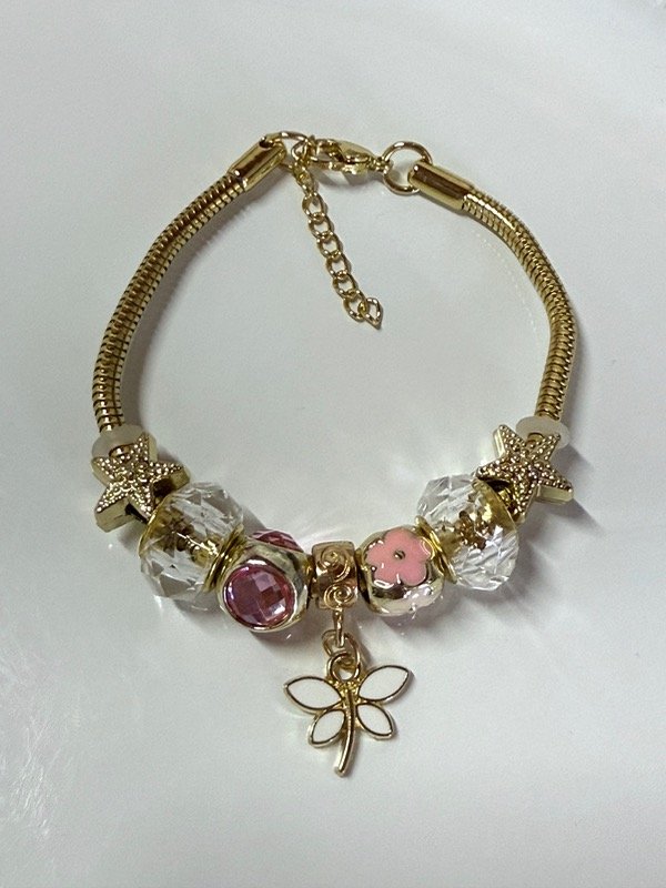 Producto - PD149 Pulsera Pandora acero dorado 17+3 cm
