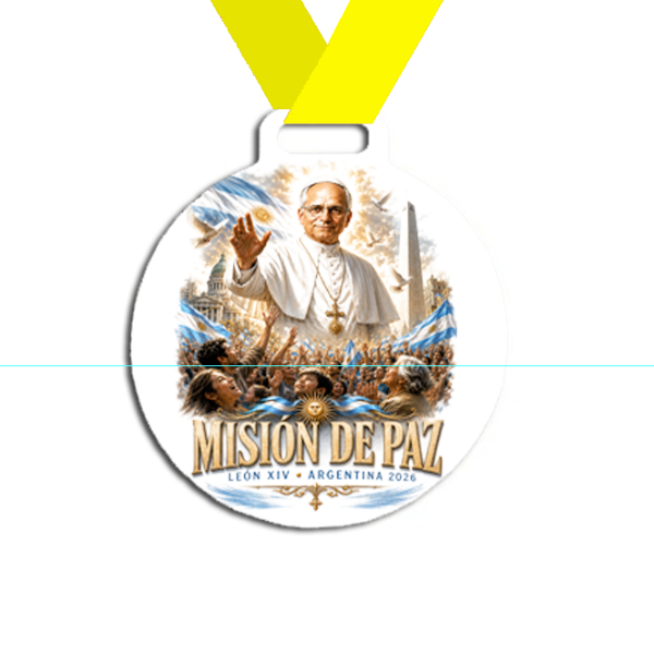 Producto - Medalla Plastica Personalizada visita Papa León XIV #31 - 11