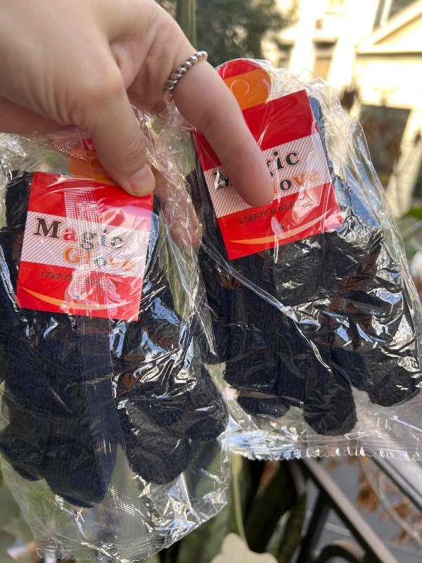 Producto - 6 pares de guantes negros infantiles