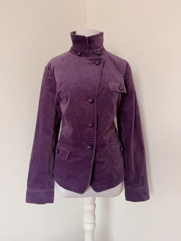 Producto - Campera Pana Violeta Talbots T. M - 0