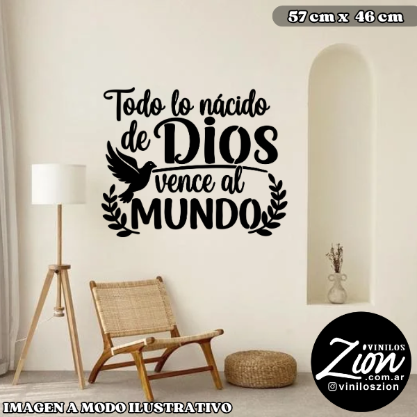 Producto - Vinilo Religioso Todo lo nacido de dios vence al mundo