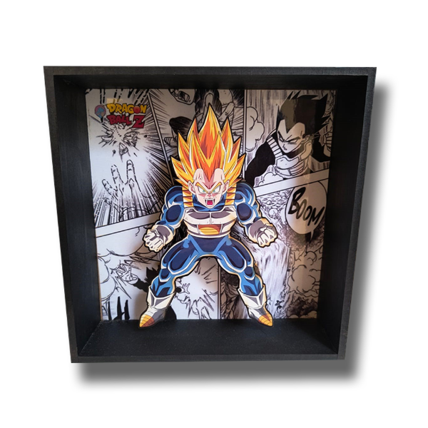 Producto - Cuadro 3d Vegeta Dragon ball z