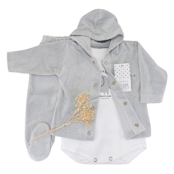 Producto - Set Plush 3 P / Neutro Gris