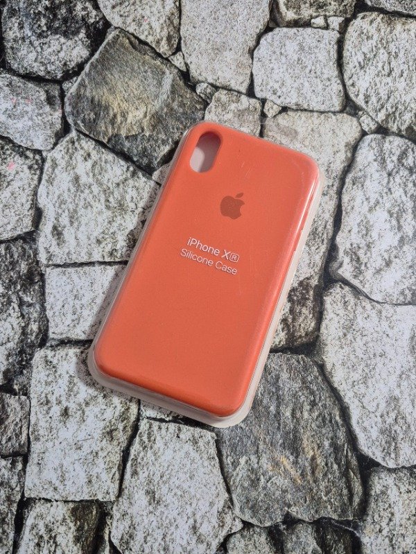 Producto - Funda silicone case logo Iphone Xr naranja