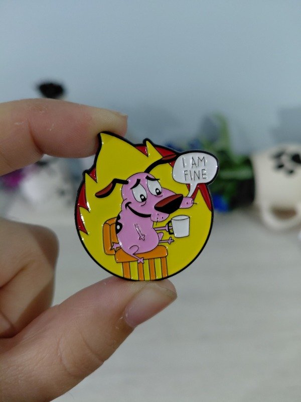 Producto - Pin metalizado - Coraje "I am fine" #1356