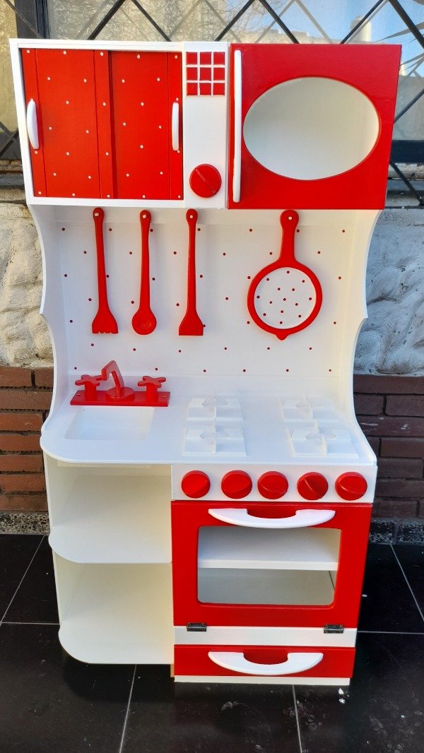 Producto - COCINA CON 4 UTENCILIOS Y MICROONDA GRANDE