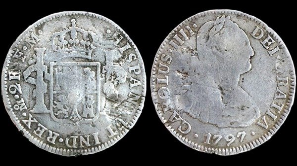 Producto - 2 Reales 1797 Carlos IIII Colonia Española - México Km#91 F+