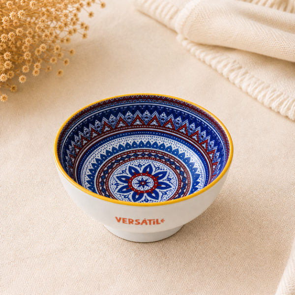Producto - Cuenco de Porcelana Mandala Azul